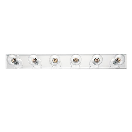 Westinghouse Fixture Wall 100W 6-Light Bath Bar Beveled Mirror No Shade 6645000